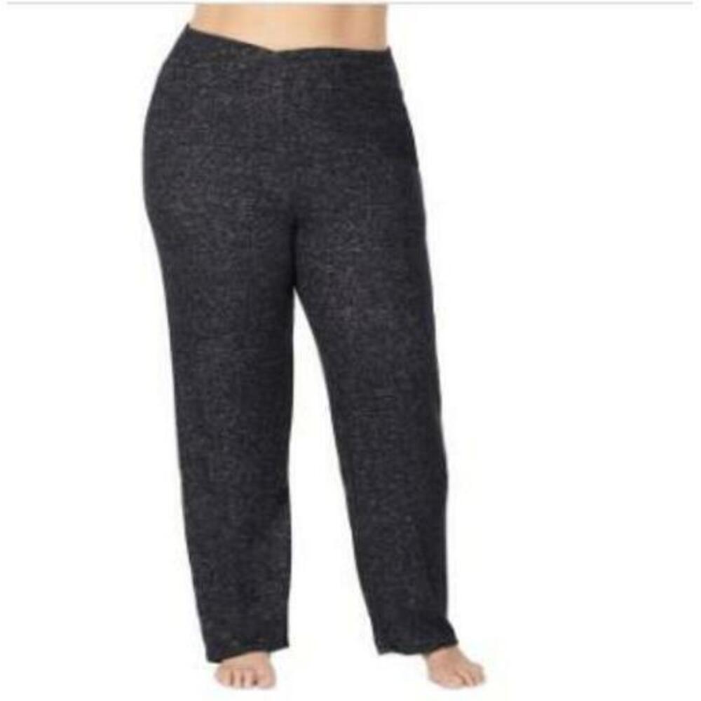 Cuddl Duds Women's Dark Charcoal Plus Size Soft Knit Mid-Rise Lounge Pants 1X - Picture 1 of 1